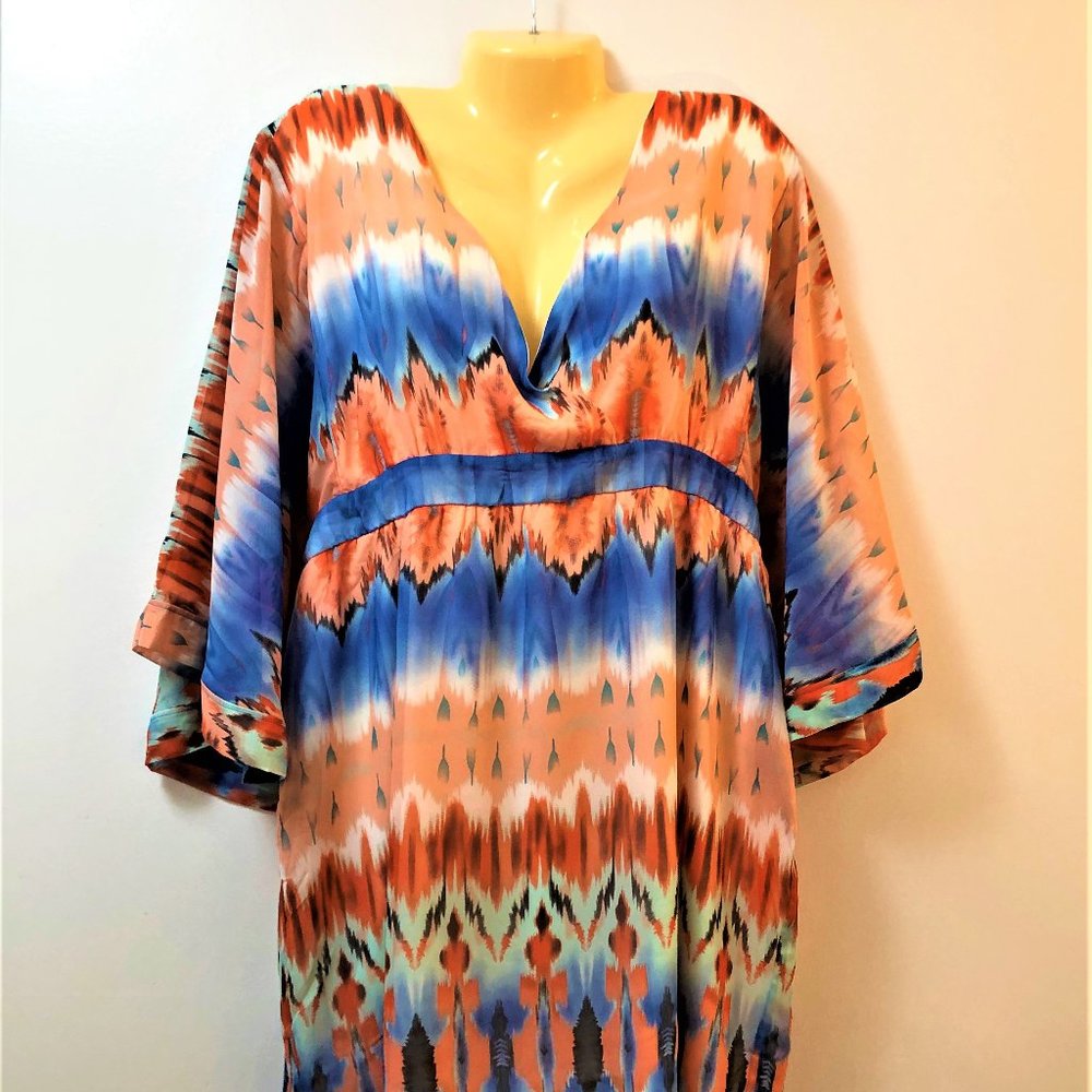 Vanessa Williams 2-layer Print Mini Dress or Tunic Top - XL - Nw/oT